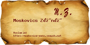 Moskovics Zénó névjegykártya